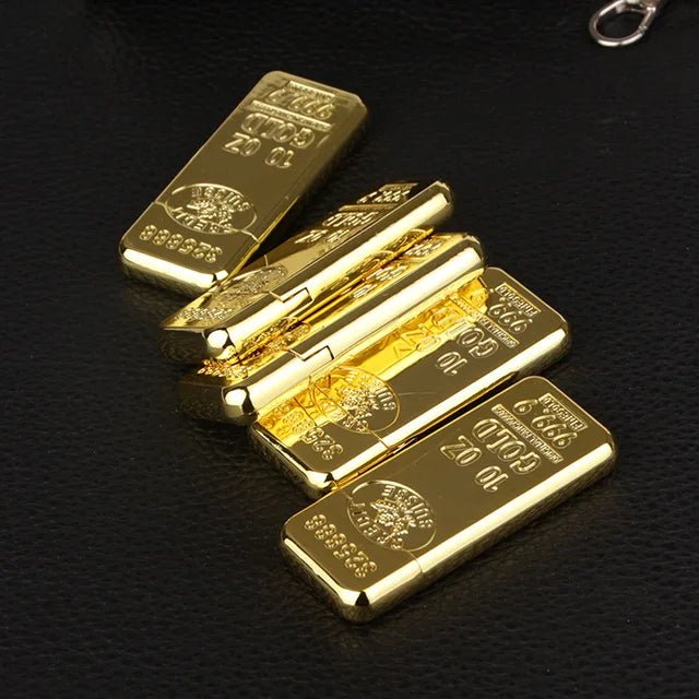 Sleek 10oz Gold plate Lighter - The Crazies Lighter Collection