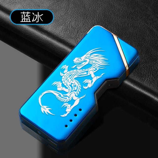 Windproof Rechargeable Flameless plasma Lighter - The Crazies Lighter CollectionBlue Dragon